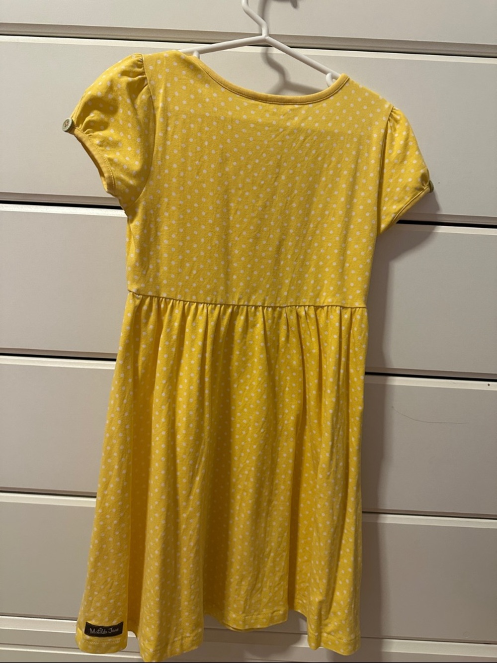 Matilda Jane Yellow Polka Dot Ruffle Button Dress - Picture 4 of 5